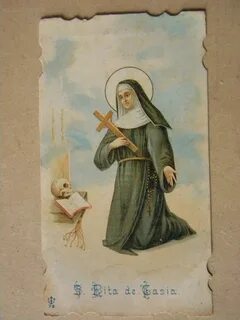 Details about ANTIQUE HOLY CARD ST RITA CASCIA (With images)