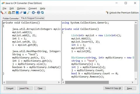 Java to C# Converter