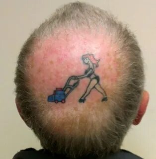 Husband, 68, gets his head tattooed with a picture of his wi