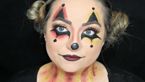 Glitter Glam Clown Halloween Makeup Tutorial - YouTube