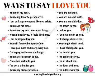 55 Romantic Ways to Say I Love You in English - English Stud