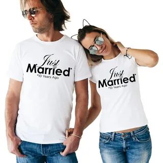 Komik T Shirt çiftler çift elbise sadece evli 10 yıl önce ev