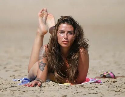 JENNY THOMPSON in Bikini at a Beach in Majorca 07/07/2018 - 