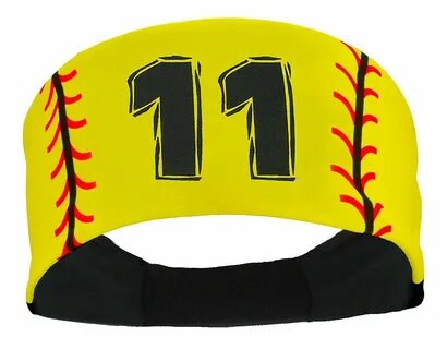 Player Number Softball Stitch Headband (Numbers 00-39) - Sof