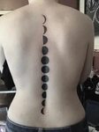 Tattoos - Moon phases tattoo down a spine - 123483 Tattoos, 