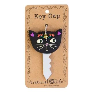 Bright rubber key cap with cute cat design and 'I love my ca