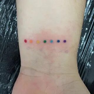 Image result for rainbow tattoo Rainbow tattoos, Dot tattoos