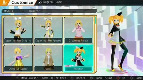 All Kagamine Rin's Modules - Project Diva F 2nd - YouTube