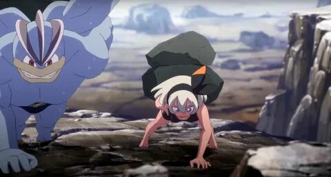 Bea Brutally Trains in Pokemon Sword & Shield Anime - Sankak