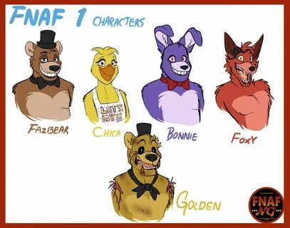 FNAFNG_FNAF 1 Characters by NamyGaga on DeviantArt Fnaf dibu