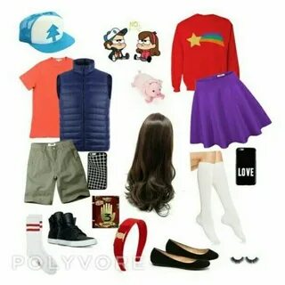 #7 Mabel and Dipper Pines Cosplay Cute couple halloween cost