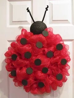 Lady Bug Deco Mesh Wreath via Etsy very beautiful this is on