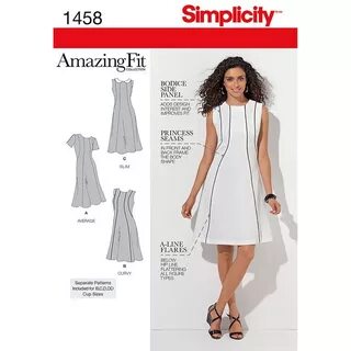 Simplicity Misses' and Plus Size Amazing Fit Dress Pattern F