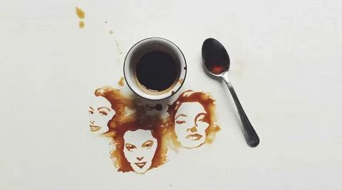 لوحات فنية رائعة مرسومة بالعسل و القهوة و الشوكولاتة