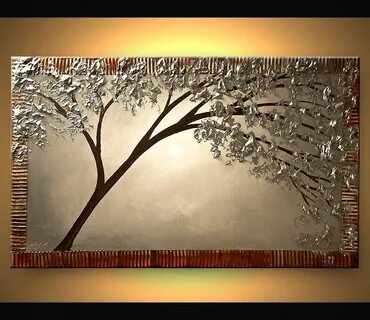 Abstract art by Osnat Tzadok Blooming tree painting, Tree pa