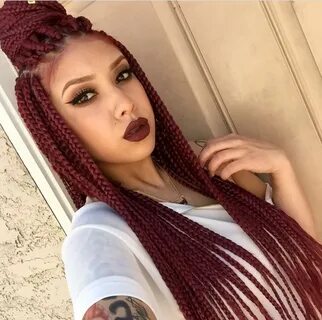 Love her color Box braids hairstyles for black women, Braide