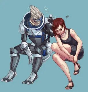 Garrus Vakarian x Shepard Mass Effect Romance ME ME2 ME3 Sha