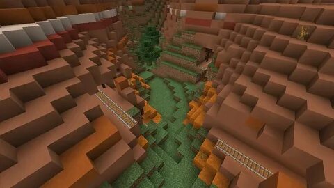 Minecraft 1.14.1 Seed 191: Island spawn and exposed mineshaf