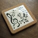 Musical Ceramic & Cork Mat - Music Room Direct