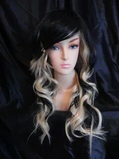 Items similar to Raven / Blonde and Black / Long Wavy Layere