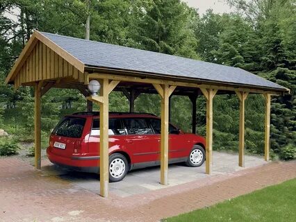 Деревянные гаражи и навесы для автомобилей : Навес для машин