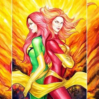 Jean Grey and Dark Phoenix done! Zatanna, Scarlet Witch, Emm