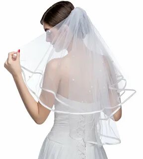 Buy Edith qi 2 Tier Sheer Ribbon Satin Edge Fingertip Bridal