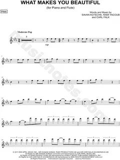 One Direction "What Makes You Beautiful - Flute" Sheet Music