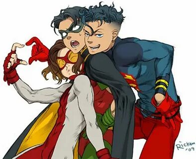 Bart Allen (#Impulse) Tim Drake (#Robin) Kon-El (#Superboy) 