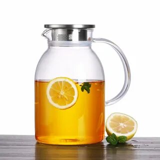 Buy Glass Pitcher With Lid And Spout - Handmade Water Carafe