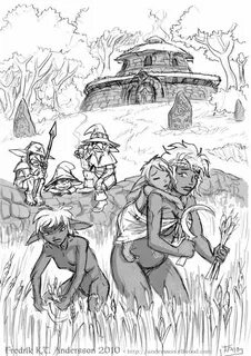 SciFi and Fantasy Art Goblins - Gob Family - Field Work by F