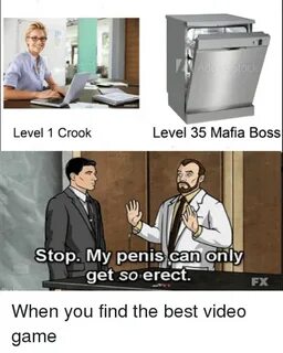 Level 1 Crook Level 35 Mafia Boss Stop My Penis Can Only Get