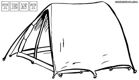 Tent Coloring Pages Sheet Template Sketch Colorings Sketch C