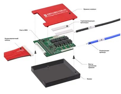 Плата BMS 10S 36V Li-Ion Daly - Enrolly