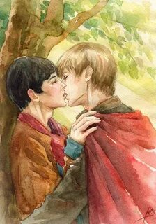 Arthur Merlin -kiss by Maria-Sandary on deviantART Merlin an