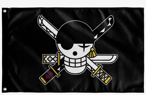 Zoro's Jolly Roger Pirate Flag - Roronoa Zoro - Free Transpa