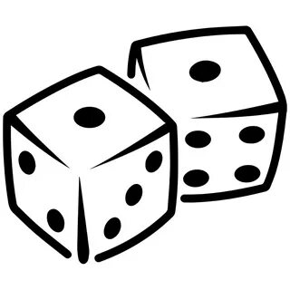 Dice clipart black and white, Dice black and white Transpare