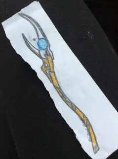 I drew Loki's scepter from memory, so it looks a little diff