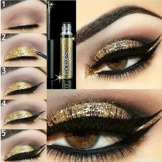 Gold Glitter EYE make-up The place where you craft your beau