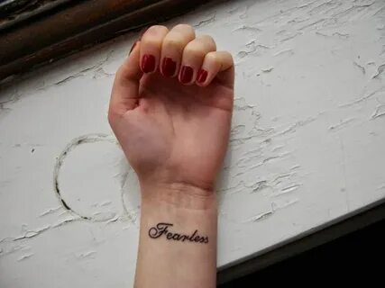Fearless tattoo on wrist Inspired by Taylor Swift