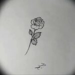 Фото эскиз маленькой розы тату 14.08.2019 № 006 - sketch of 