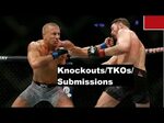 Georges St-Pierre UFC Finishes - Knockouts/TKOs/Submissions 