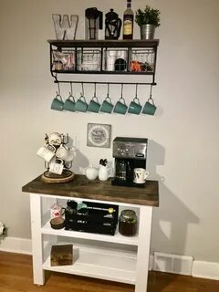 Diy coffee bar with Hobby Lobby shelf Coffee bar home, Coffe