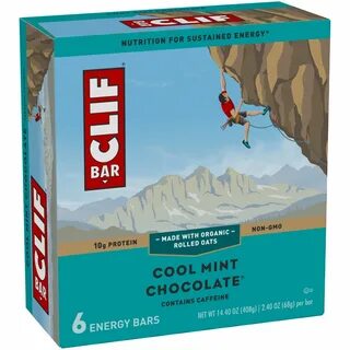 NEW SEALED CLIF ENERGY BAR COOL MINT CHOCOLATE 14.40 OZ 10G 