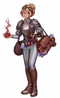 Female character concept, Steampunk characters, Concept art 