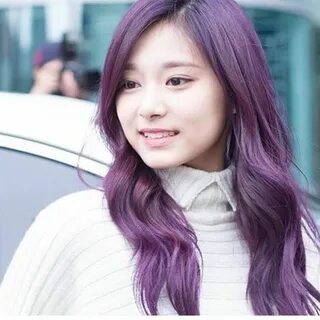 Miss her purple hair #TWICE# TZUYU# VOCAL# MAKNAE Kpop hair,