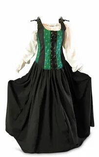 Renaissance Serving Wench Peasant Women Costume Dresses Delu