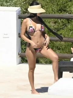 Kourtney Kardashian in a bikini off the coast of Sardinia - 