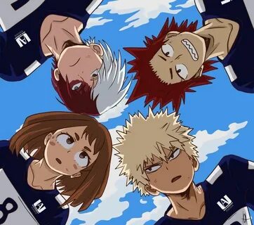 Todoroki Shoto, Kirishima Eijiro,Uraraka Uchaco and Katsuki 