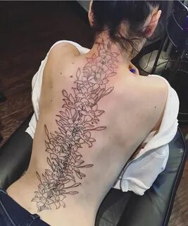 Sahlt tattoo Picture tattoos, Flower spine tattoos, Back tat